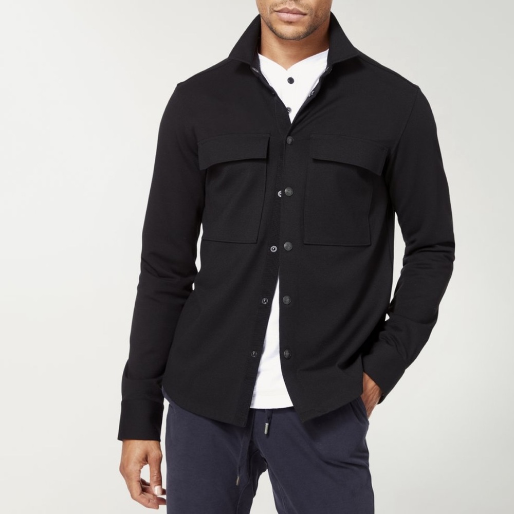 TECH JERSEY KNIT STADIUM SHIRT JACKET